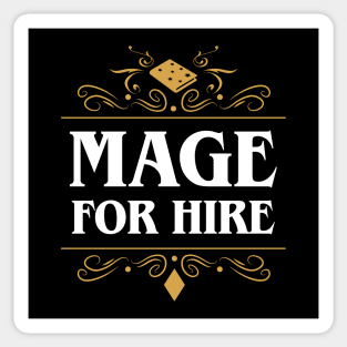 Mage For Hire RPG Classes Series Sticker